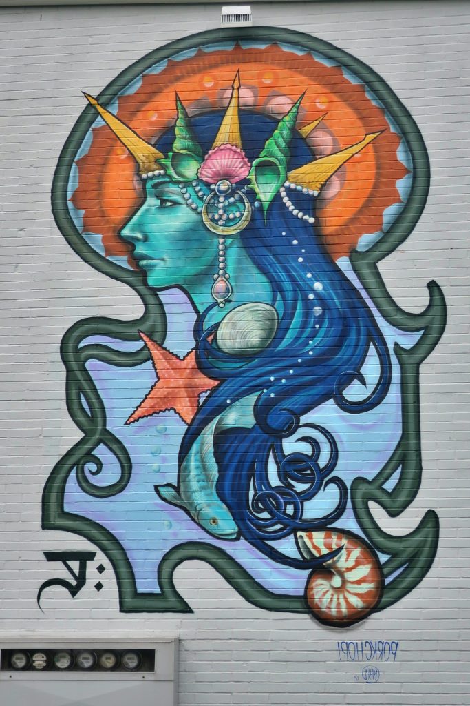 Mural of Salacia goddess of the sea